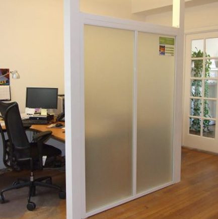 partition wall in an office space