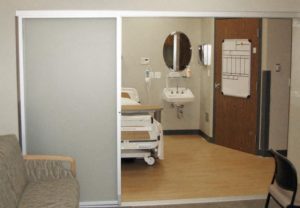 Medical Facility Glass Privacy Sliding Doors