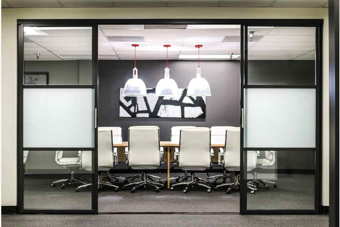 foreverlamp conference room exterior sliding glass door
