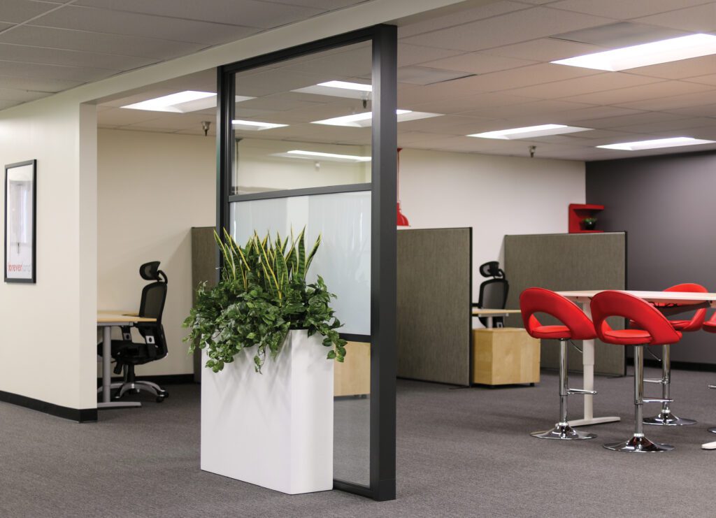 fixed panel office divider