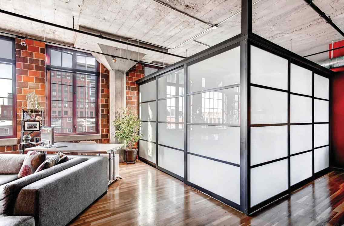 home office room divider opaque glass sliding doors