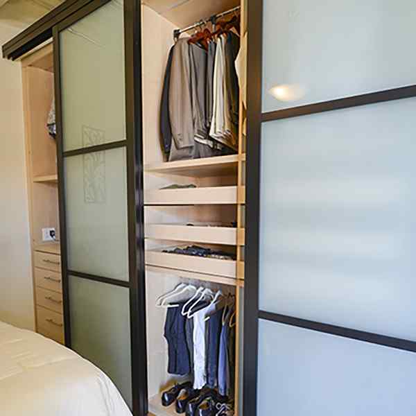 loft bedroom closet doors storage