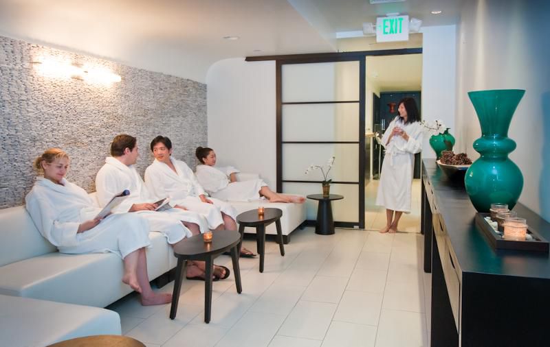 people resting in spa salon