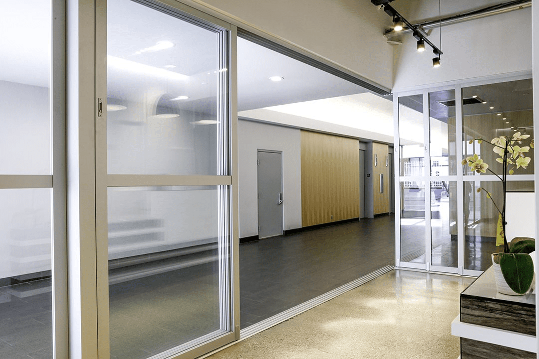 waiting room glass wall partition